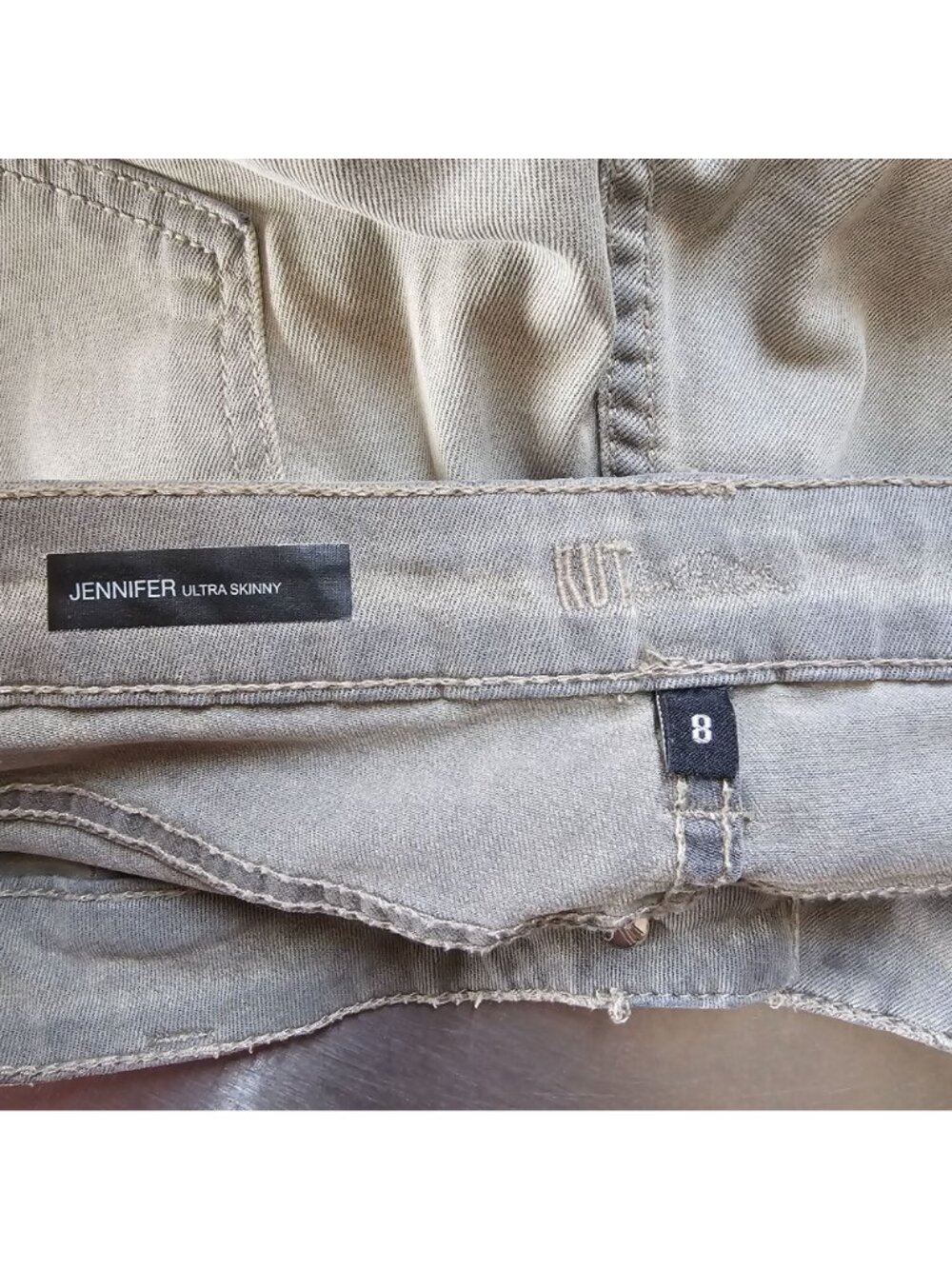 Kut From The Kloth Jeans Womens 8 Gray Jennifer Ultra Skinny Denim Stretch - Picture 6 of 8